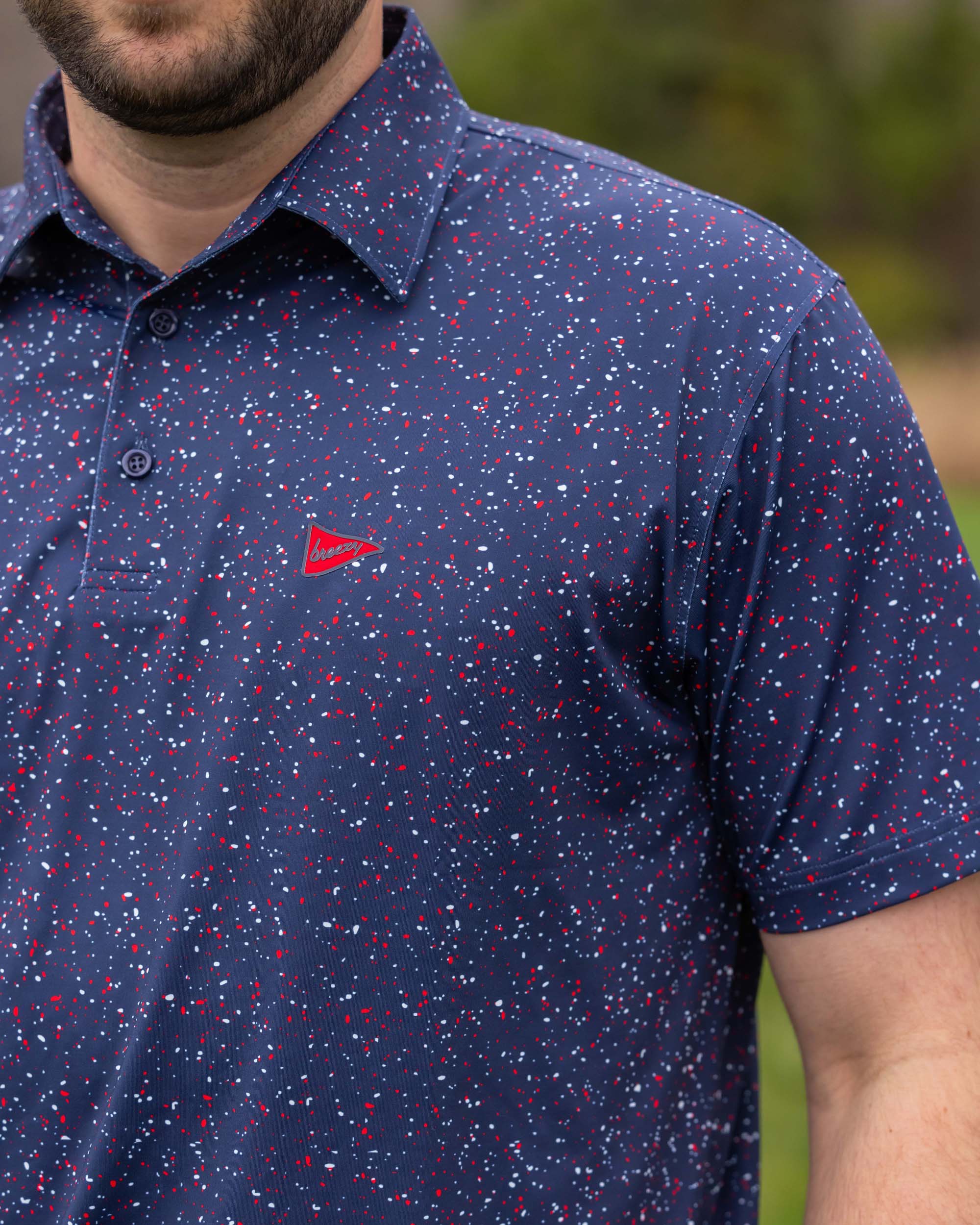 The USA Splatter Navy Polo 5 The USA Splatter Navy Polo