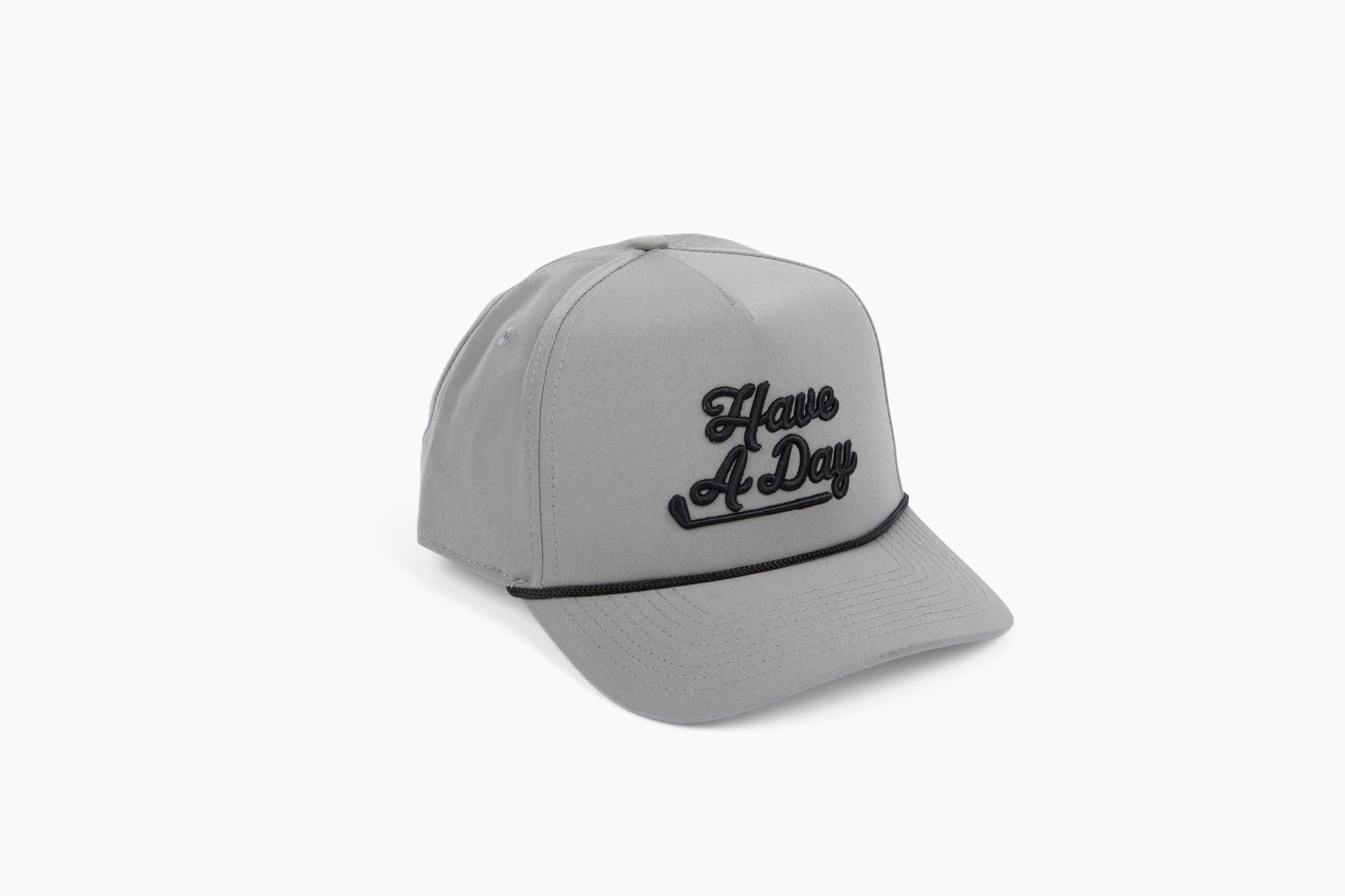 Have a Day Gray Rope Hat
