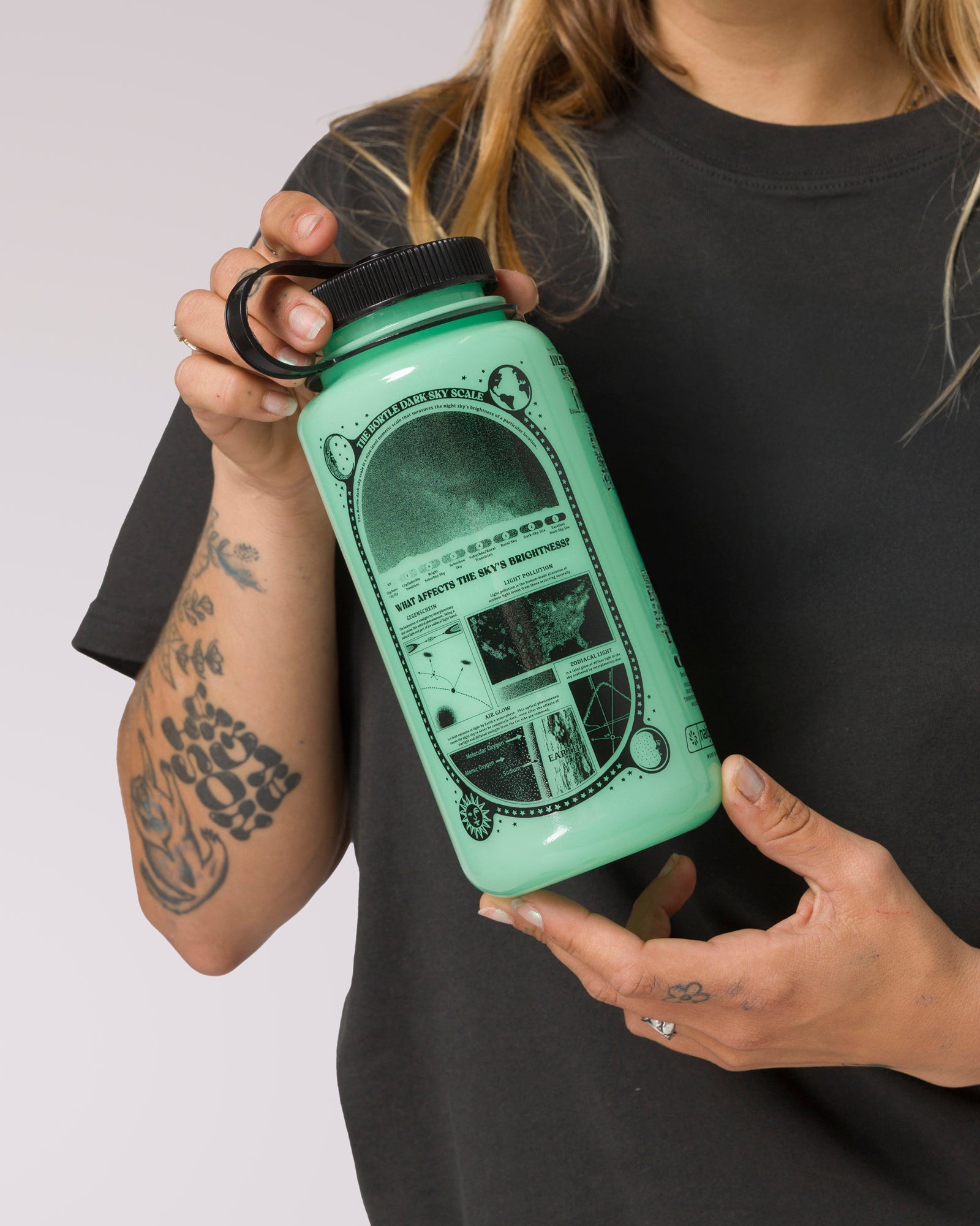 Dark Sky Recycled Glow-In-The-Dark Water Bottle 3 Dark Sky Recycled Glow-In-The-Dark Water Bottle