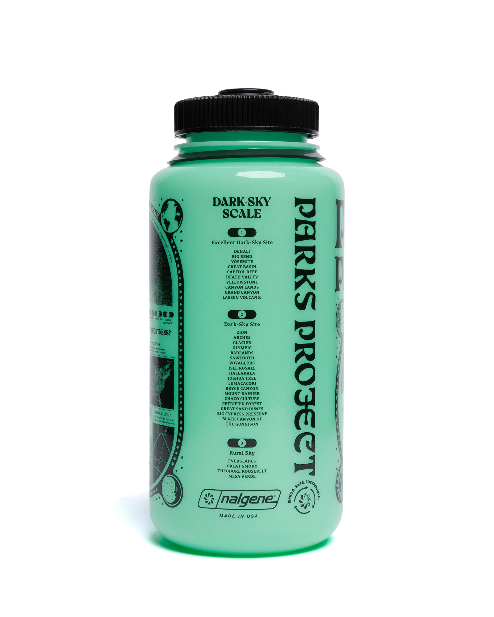 Dark Sky Recycled Glow-In-The-Dark Water Bottle 4 Dark Sky Recycled Glow-In-The-Dark Water Bottle
