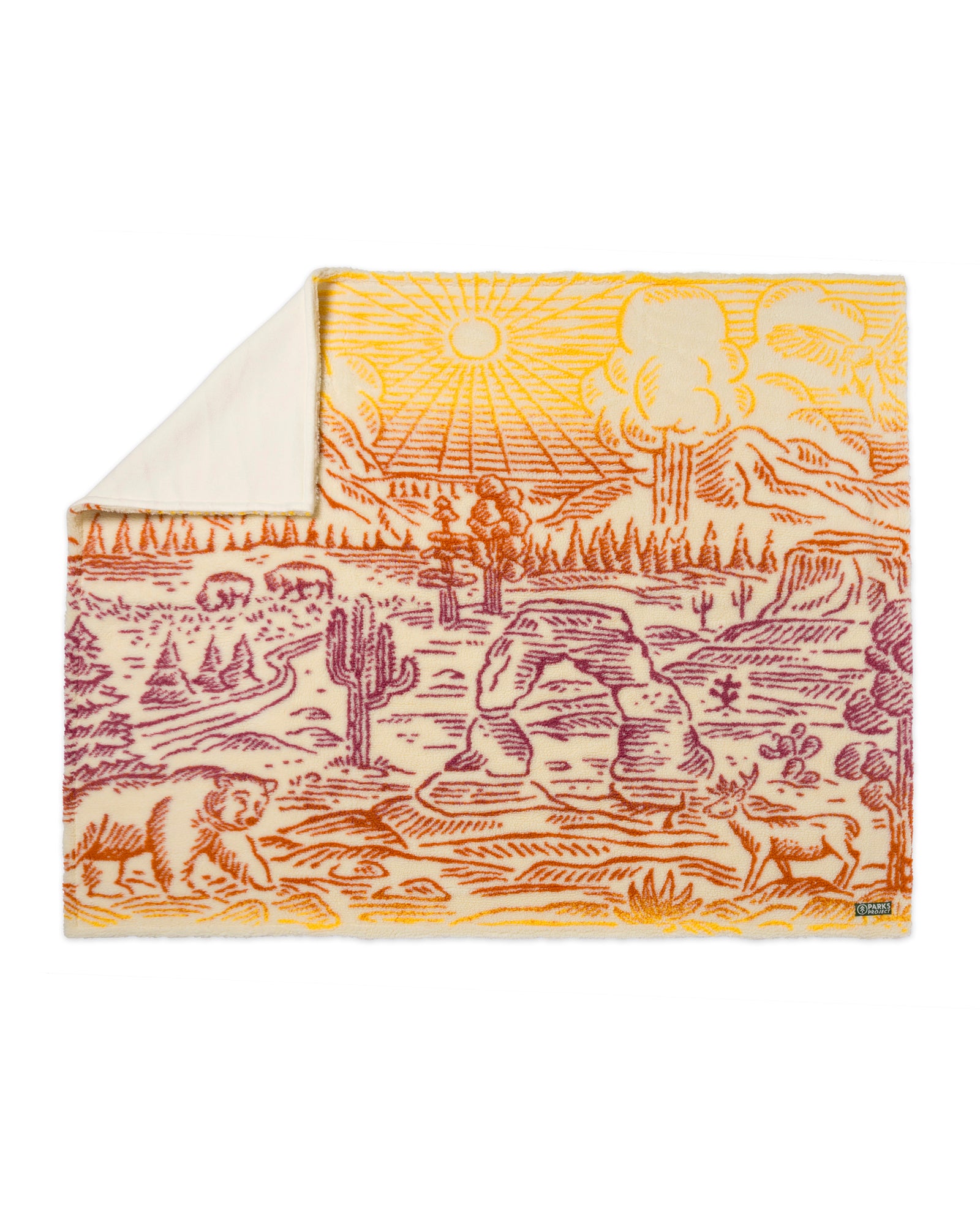 Iconic Parks Ombre High Pile Fleece Throw